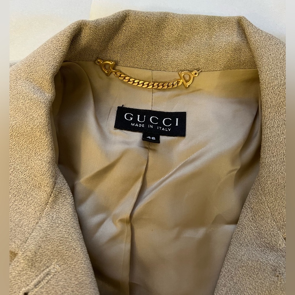 GUCCI Beige Suit Set, size 46